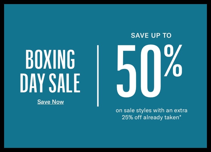 Boxing Day Sale - save up to 50% Off