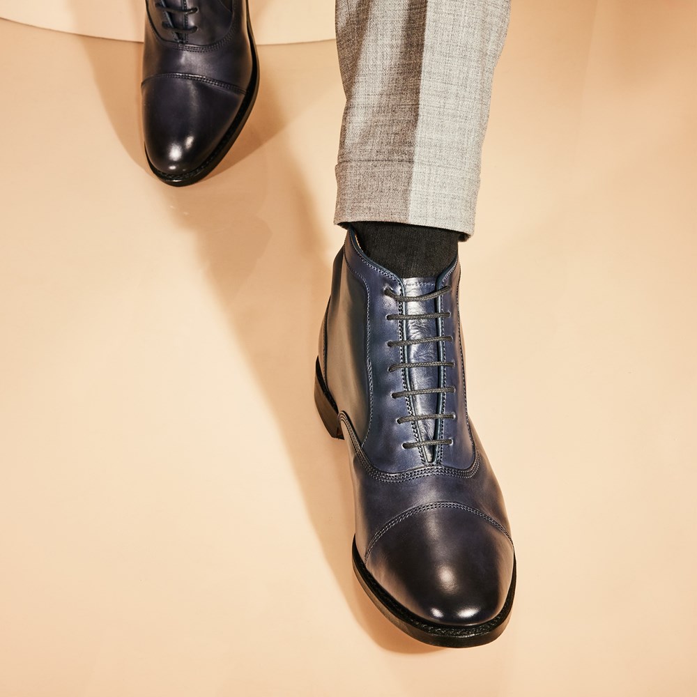 Mens black dress shoes boots online